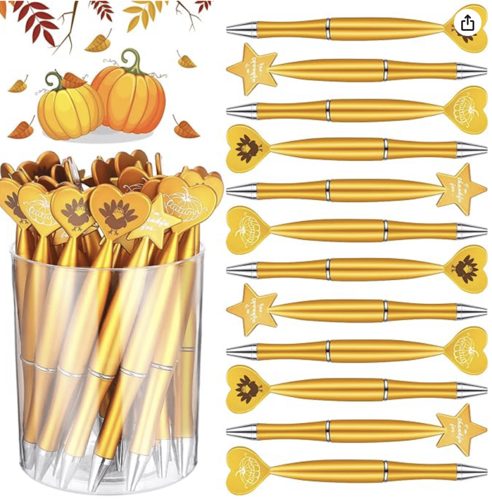 20 Pcs Thanksgiving Turkey Pens Fall Autumn Pumpkin Ballpoint Pens